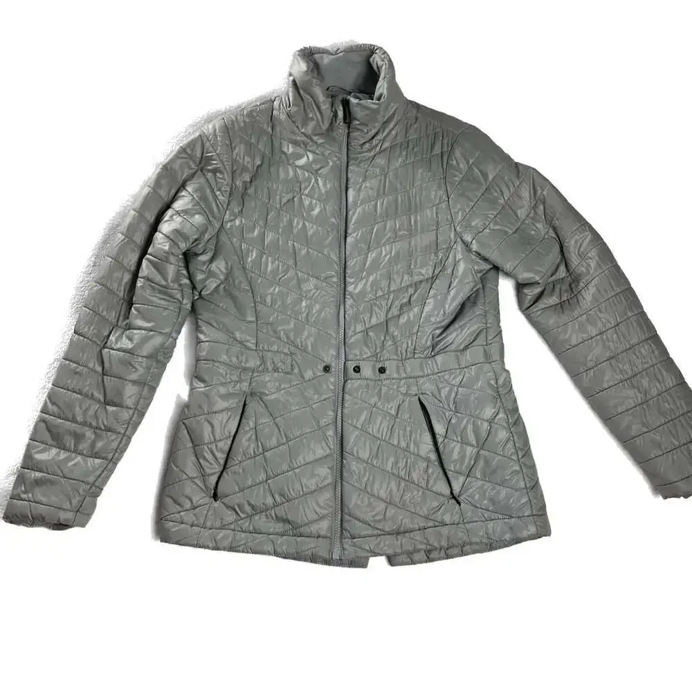 The North Face Womens M Quilted Insulated‎ Jacket Gray Fitted Outdoor